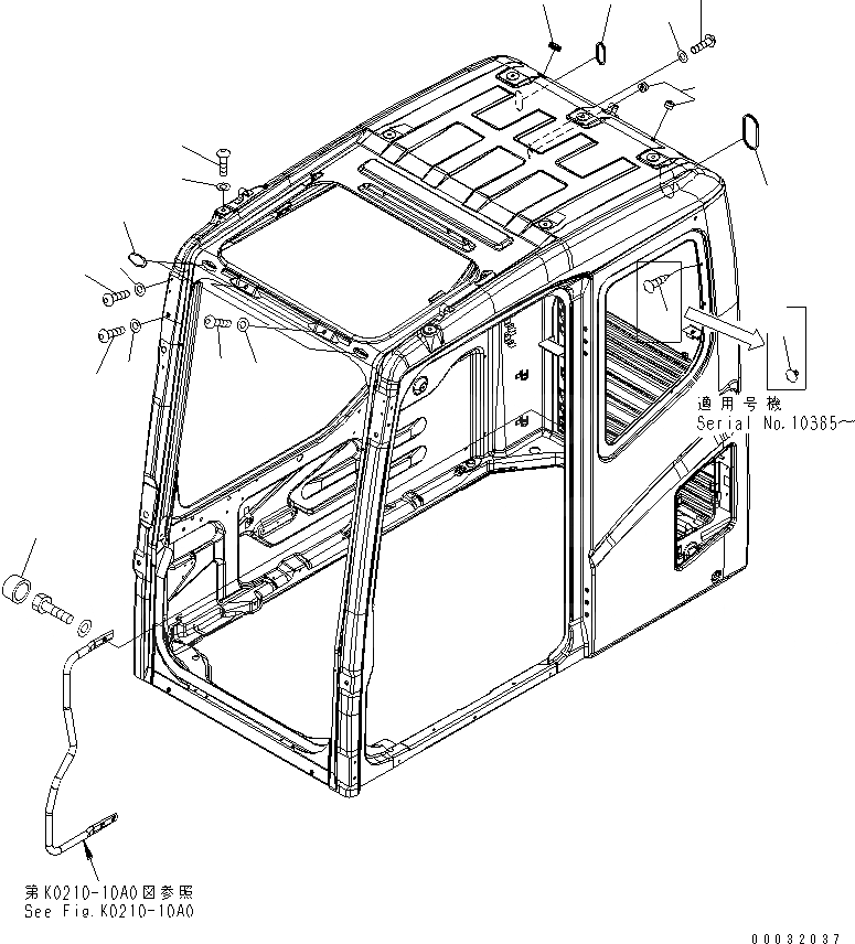 Схема запчастей Komatsu PC160LC-7 - РЕМЕНЬ БЕЗОПАСНОСТИ (MM ШИР.) КАБИНА ОПЕРАТОРА И СИСТЕМА УПРАВЛЕНИЯ