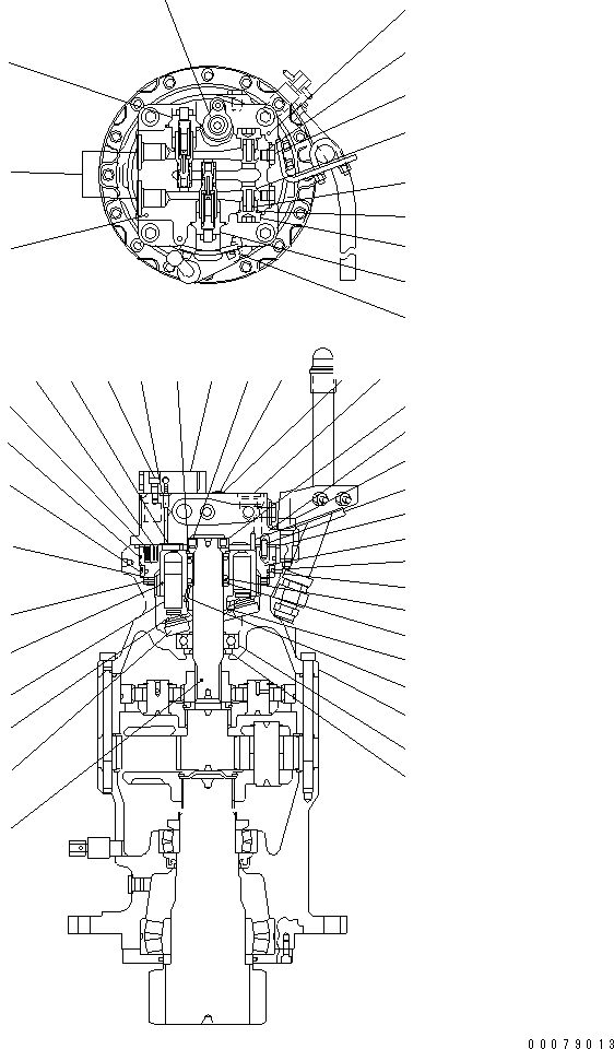 Схема запчастей Komatsu PC160LC-7 - МОТОР ПОВОРОТА И MACHINERY (/)(№-) ОСНОВН. КОМПОНЕНТЫ И РЕМКОМПЛЕКТЫ