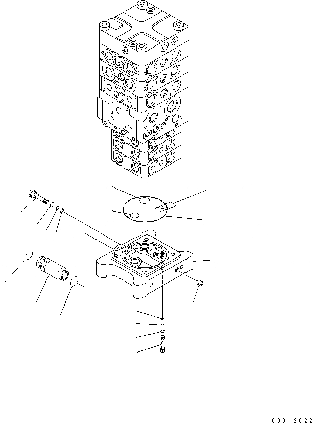 Схема запчастей Komatsu PC160LC-7 - ОСНОВН. КЛАПАН (-КЛАПАН) (/) ОСНОВН. КОМПОНЕНТЫ И РЕМКОМПЛЕКТЫ