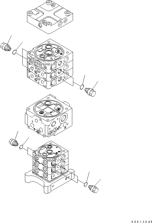 Схема запчастей Komatsu PC160LC-7 - ОСНОВН. КЛАПАН (-КЛАПАН) (7/) (С РУКОЯТЬ СТОПОРН. КЛАПАН) ОСНОВН. КОМПОНЕНТЫ И РЕМКОМПЛЕКТЫ