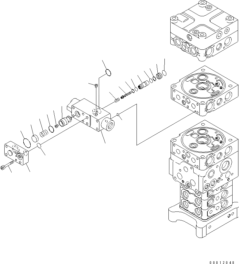 Схема запчастей Komatsu PC160LC-7 - ОСНОВН. КЛАПАН (-КЛАПАН) (/) (С РУКОЯТЬ СТОПОРН. КЛАПАН) ОСНОВН. КОМПОНЕНТЫ И РЕМКОМПЛЕКТЫ