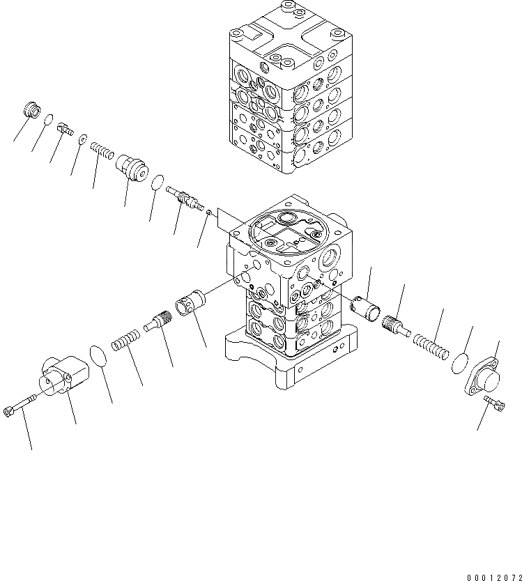 Схема запчастей Komatsu PC160LC-7 - ОСНОВН. КЛАПАН (7-КЛАПАН) (7/9) (С РУКОЯТЬ СТОПОРН. КЛАПАН) ОСНОВН. КОМПОНЕНТЫ И РЕМКОМПЛЕКТЫ
