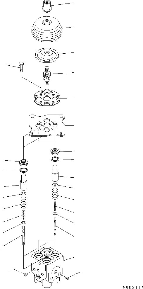 Схема запчастей Komatsu PC160LC-7 - КЛАПАН PPC(ДЛЯ РАБОЧ. ОБОРУД-Я) ОСНОВН. КОМПОНЕНТЫ И РЕМКОМПЛЕКТЫ