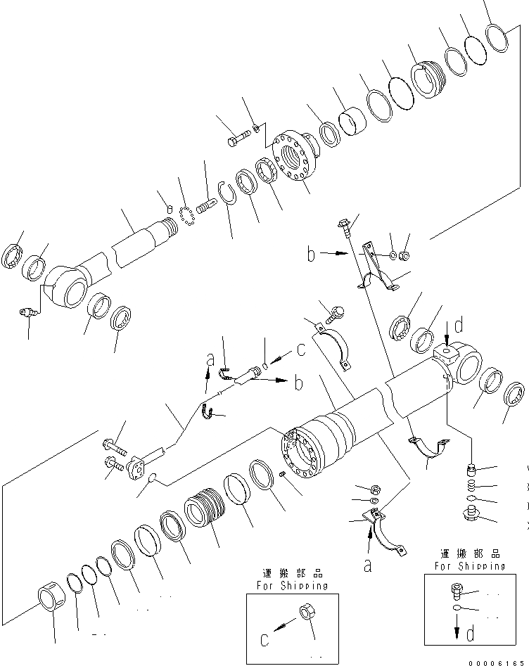 Схема запчастей Komatsu PC160LC-7K-KA - ЦИЛИНДР РУКОЯТИ ОСНОВН. КОМПОНЕНТЫ И РЕМКОМПЛЕКТЫ