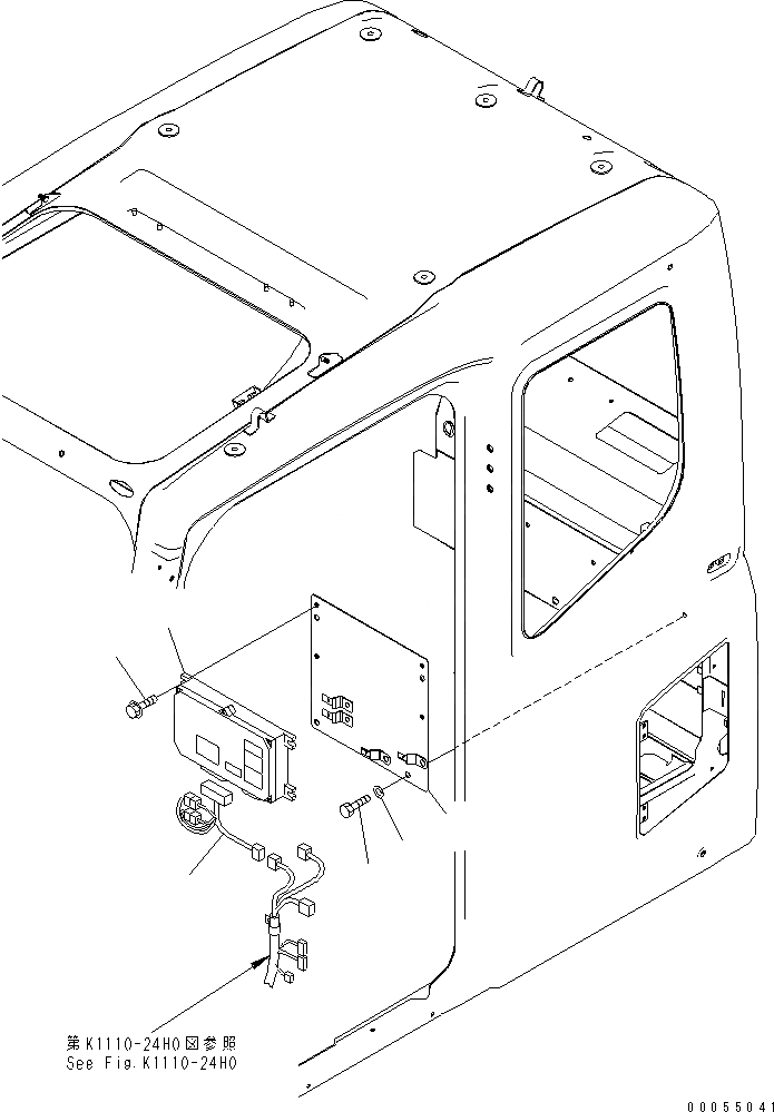 Схема запчастей Komatsu PC160LC-7E0 - ОСНОВН. КОНСТРУКЦИЯ (КАБИНА) (KOMTRAX) КАБИНА ОПЕРАТОРА И СИСТЕМА УПРАВЛЕНИЯ