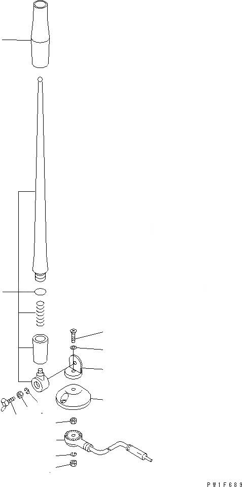 Схема запчастей Komatsu PC160LC-7E0 - РЕЗИНОВ. АНТЕННА(№-8) ОСНОВН. КОМПОНЕНТЫ И РЕМКОМПЛЕКТЫ