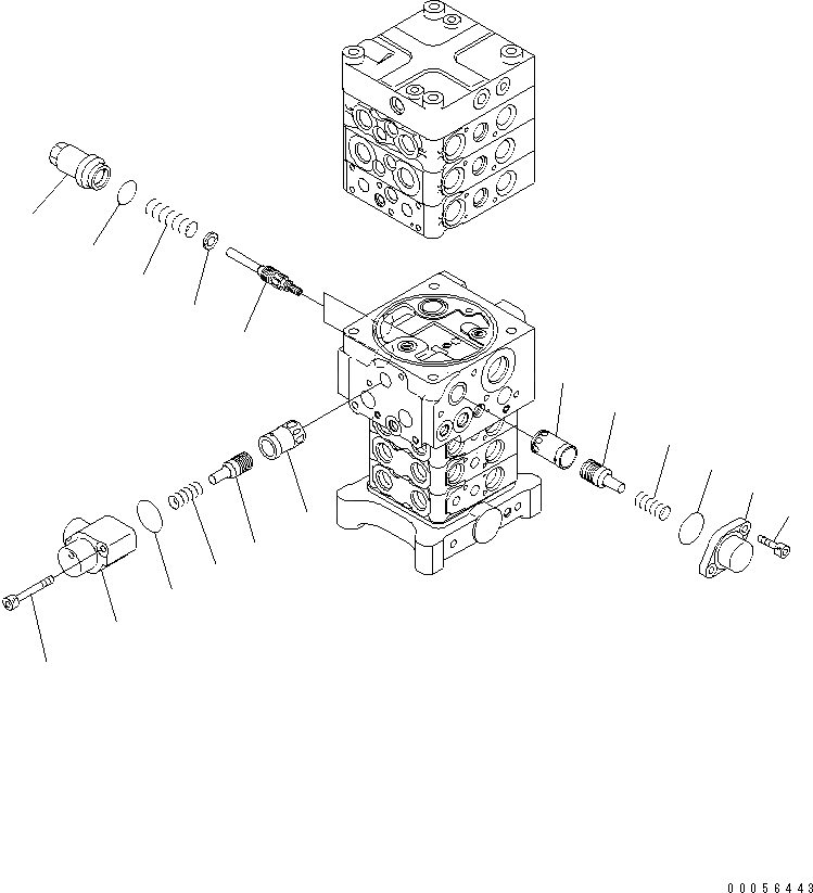 Схема запчастей Komatsu PC160LC-7E0 - ОСНОВН. КЛАПАН (-КЛАПАН) (7/) ОСНОВН. КОМПОНЕНТЫ И РЕМКОМПЛЕКТЫ