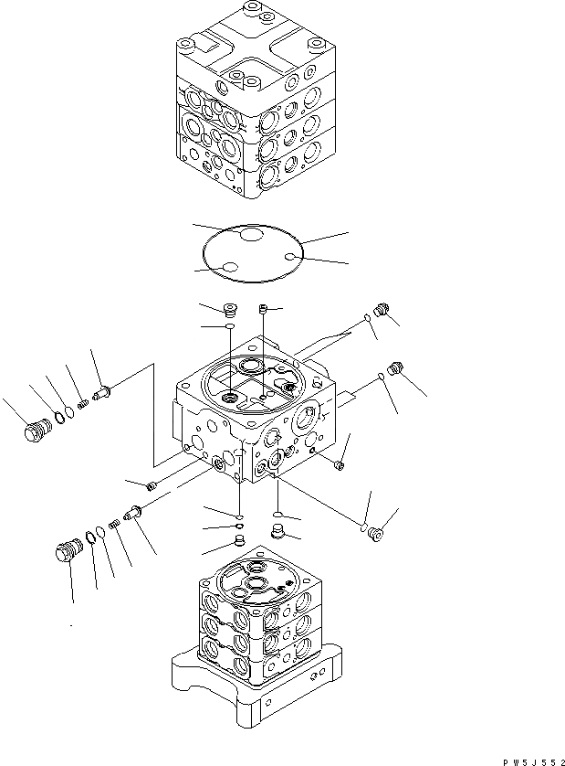 Схема запчастей Komatsu PC160LC-7E0 - ОСНОВН. КЛАПАН (-КЛАПАН) (8/) ОСНОВН. КОМПОНЕНТЫ И РЕМКОМПЛЕКТЫ