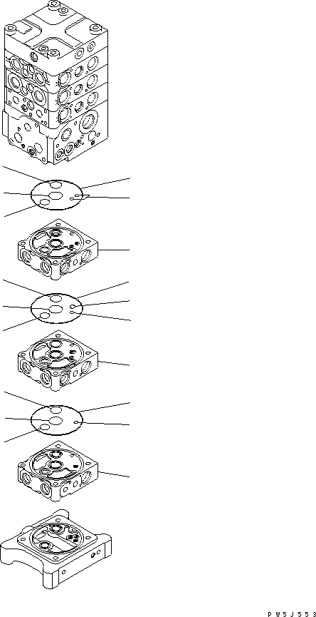Схема запчастей Komatsu PC160LC-7E0 - ОСНОВН. КЛАПАН (-КЛАПАН) (9/) ОСНОВН. КОМПОНЕНТЫ И РЕМКОМПЛЕКТЫ
