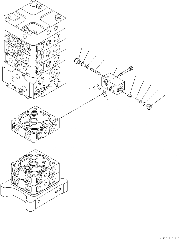 Схема запчастей Komatsu PC160LC-7E0 - ОСНОВН. КЛАПАН (-КЛАПАН) (/) ОСНОВН. КОМПОНЕНТЫ И РЕМКОМПЛЕКТЫ