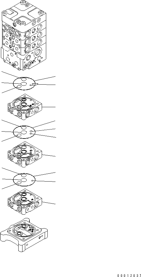 Схема запчастей Komatsu PC160LC-7E0 - ОСНОВН. КЛАПАН (-КЛАПАН) (9/) (С РУКОЯТЬ СТОПОРН. КЛАПАН) ОСНОВН. КОМПОНЕНТЫ И РЕМКОМПЛЕКТЫ