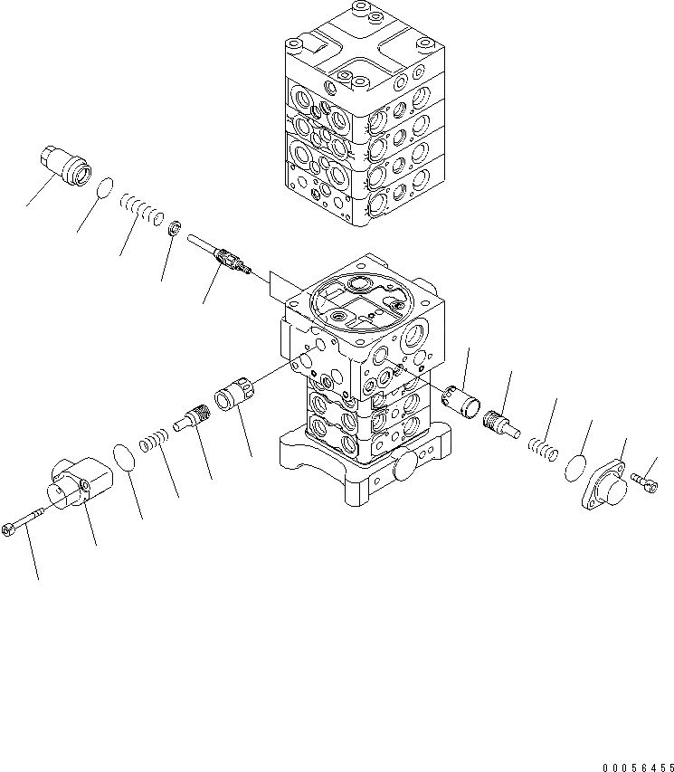 Схема запчастей Komatsu PC160LC-7E0 - ОСНОВН. КЛАПАН (7-КЛАПАН) (7/8) ОСНОВН. КОМПОНЕНТЫ И РЕМКОМПЛЕКТЫ