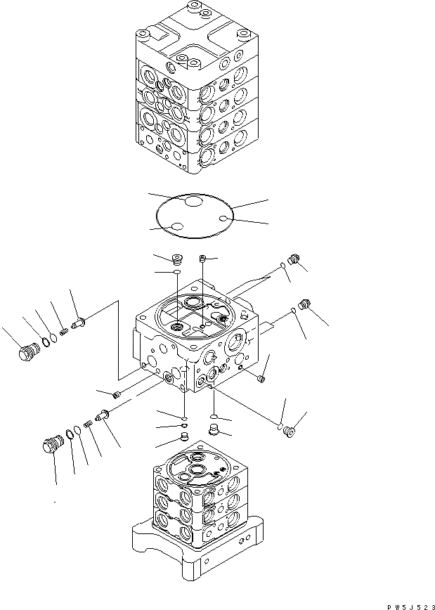 Схема запчастей Komatsu PC160LC-7E0 - ОСНОВН. КЛАПАН (7-КЛАПАН) (8/8) ОСНОВН. КОМПОНЕНТЫ И РЕМКОМПЛЕКТЫ