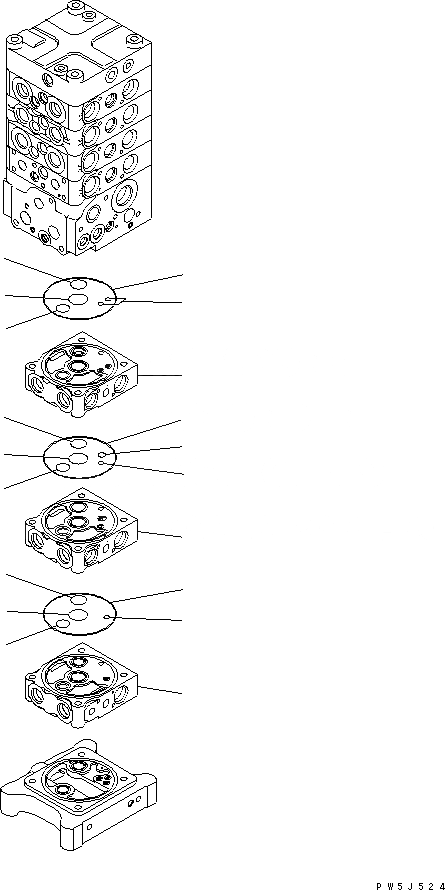 Схема запчастей Komatsu PC160LC-7E0 - ОСНОВН. КЛАПАН (7-КЛАПАН) (9/8) ОСНОВН. КОМПОНЕНТЫ И РЕМКОМПЛЕКТЫ