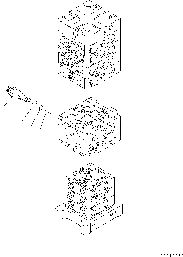 Схема запчастей Komatsu PC160LC-7E0 - ОСНОВН. КЛАПАН (7-КЛАПАН) (/8) ОСНОВН. КОМПОНЕНТЫ И РЕМКОМПЛЕКТЫ