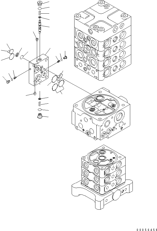 Схема запчастей Komatsu PC160LC-7E0 - ОСНОВН. КЛАПАН (7-КЛАПАН) (/8) ОСНОВН. КОМПОНЕНТЫ И РЕМКОМПЛЕКТЫ