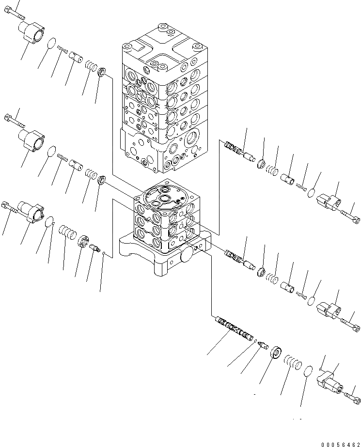 Схема запчастей Komatsu PC160LC-7E0 - ОСНОВН. КЛАПАН (7-КЛАПАН) (/9) (С РУКОЯТЬ СТОПОРН. КЛАПАН) ОСНОВН. КОМПОНЕНТЫ И РЕМКОМПЛЕКТЫ