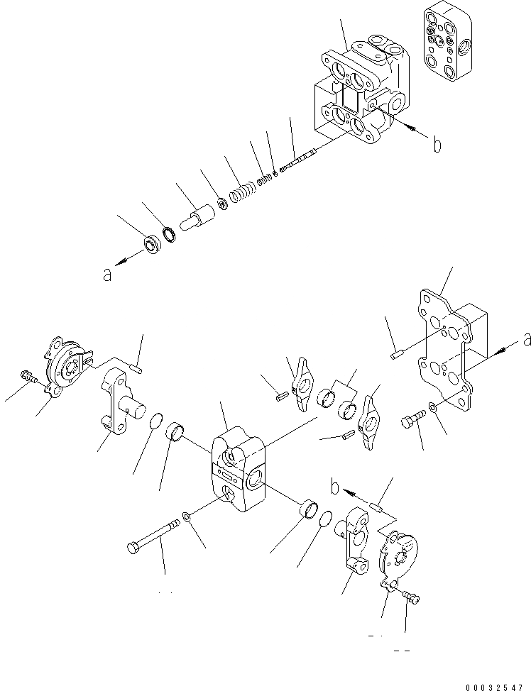 Схема запчастей Komatsu PC160LC-7E0 - КЛАПАН PPC(ДЛЯ ХОДА) (/) ОСНОВН. КОМПОНЕНТЫ И РЕМКОМПЛЕКТЫ