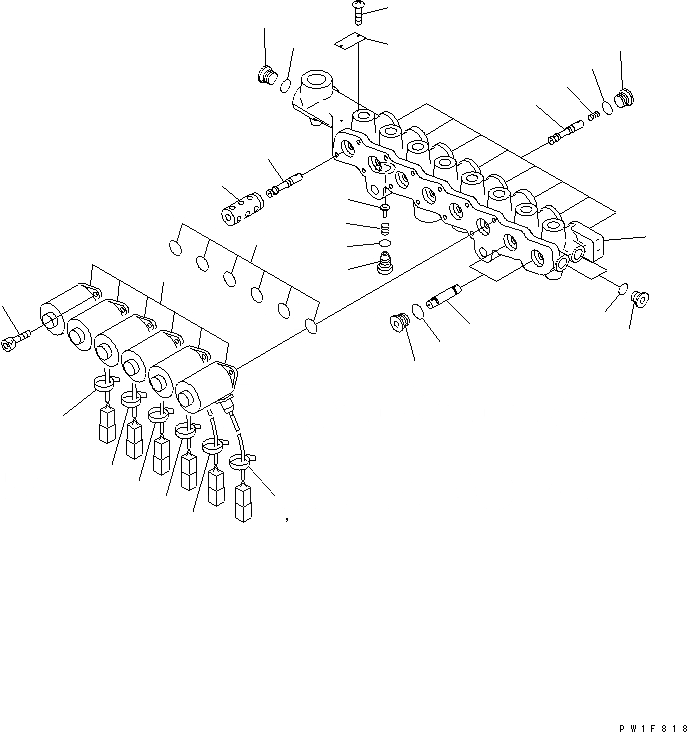 Схема запчастей Komatsu PC160LC-7E0 - СОЛЕНОИДНЫЙ КЛАПАН (ВНУТР. ЧАСТИ) ОСНОВН. КОМПОНЕНТЫ И РЕМКОМПЛЕКТЫ