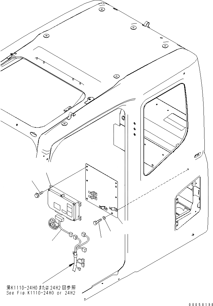 Схема запчастей Komatsu PC160LC-7-E0 - ОСНОВН. КОНСТРУКЦИЯ (КАБИНА) (KOMTRAX) КАБИНА ОПЕРАТОРА И СИСТЕМА УПРАВЛЕНИЯ