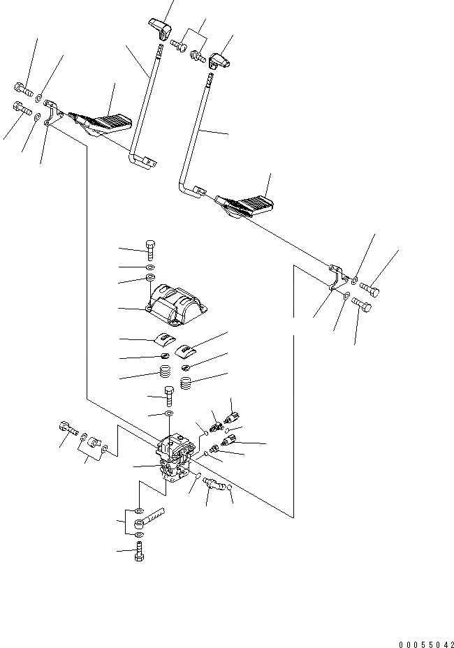 Схема запчастей Komatsu PC160LC-7-E0 - ОСНОВН. КОНСТРУКЦИЯ (КАБИНА) (КОНТРОЛЬ ХОДА) КАБИНА ОПЕРАТОРА И СИСТЕМА УПРАВЛЕНИЯ