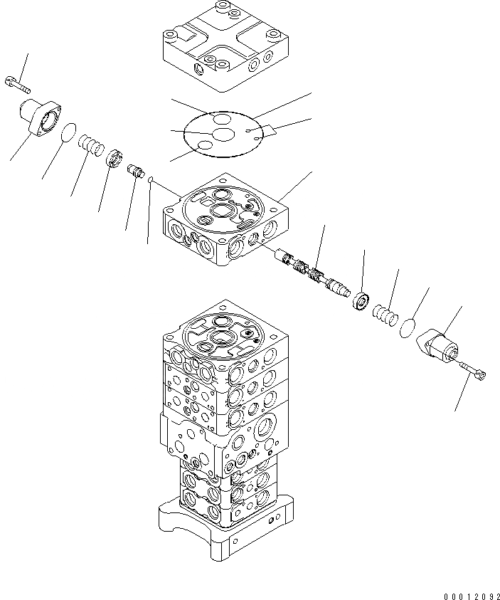 Схема запчастей Komatsu PC160LC-7-E0 - ОСНОВН. КЛАПАН (7-КЛАПАН) (7/9) (С РУКОЯТЬ СТОПОРН. КЛАПАН) ОСНОВН. КОМПОНЕНТЫ И РЕМКОМПЛЕКТЫ