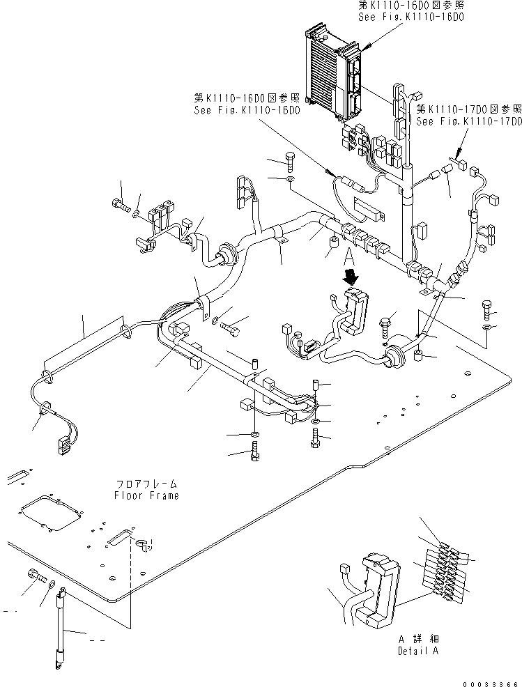 Схема запчастей Komatsu PC160LC-7 - ОСНОВН. КОНСТРУКЦИЯ (КАБИНА) (Э/ПРОВОДКА)(№-) КАБИНА ОПЕРАТОРА И СИСТЕМА УПРАВЛЕНИЯ