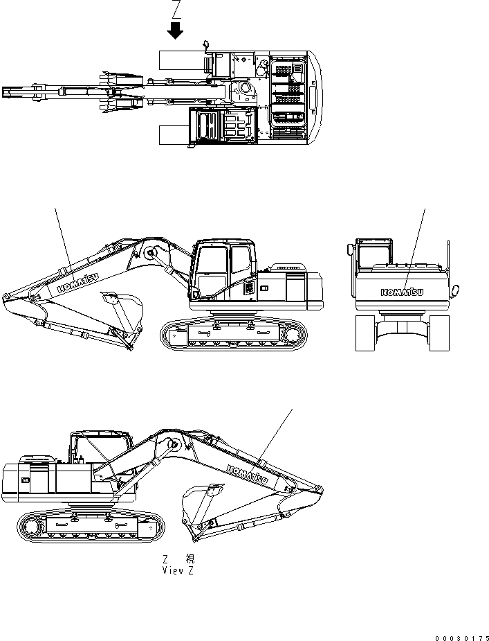 Схема запчастей Komatsu PC160LC-7 - ЛОГОТИП (SET)(№9-) МАРКИРОВКА