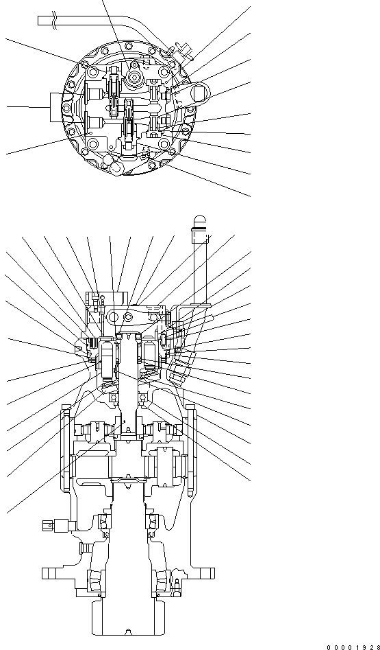 Схема запчастей Komatsu PC160LC-7 - МОТОР ПОВОРОТА И MACHINERY (/)(№-) ОСНОВН. КОМПОНЕНТЫ И РЕМКОМПЛЕКТЫ