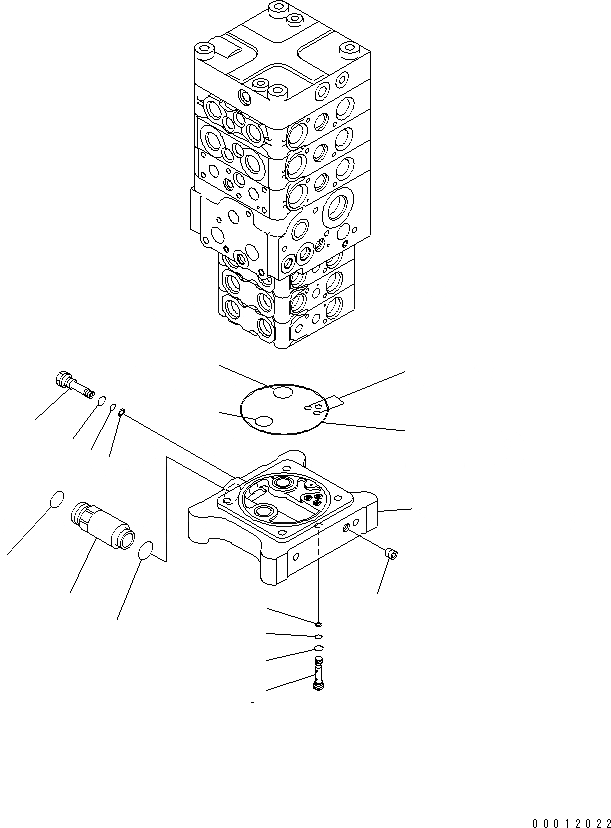 Схема запчастей Komatsu PC160LC-7 - ОСНОВН. КЛАПАН (-КЛАПАН) (/) ОСНОВН. КОМПОНЕНТЫ И РЕМКОМПЛЕКТЫ
