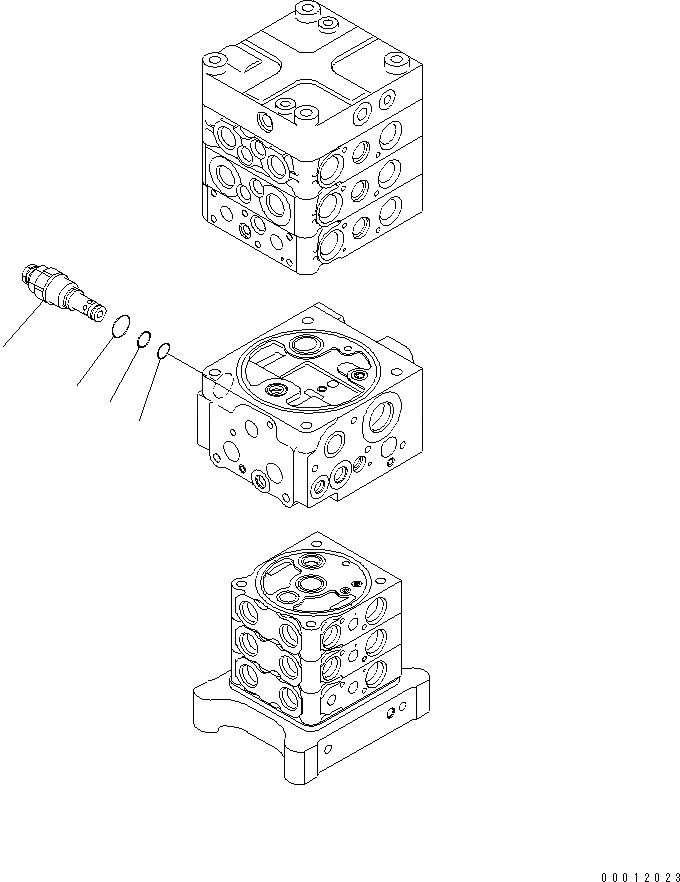 Схема запчастей Komatsu PC160LC-7 - ОСНОВН. КЛАПАН (-КЛАПАН) (/) ОСНОВН. КОМПОНЕНТЫ И РЕМКОМПЛЕКТЫ