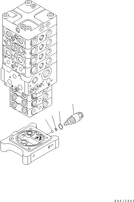 Схема запчастей Komatsu PC160LC-7 - ОСНОВН. КЛАПАН (7-КЛАПАН) (8/8) ОСНОВН. КОМПОНЕНТЫ И РЕМКОМПЛЕКТЫ