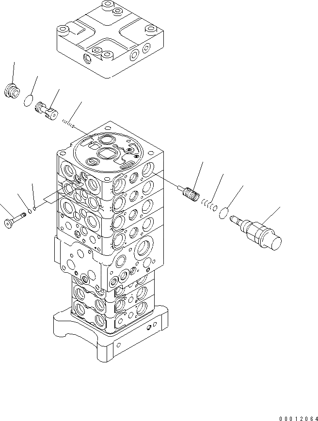 Схема запчастей Komatsu PC160LC-7 - ОСНОВН. КЛАПАН (7-КЛАПАН) (7/8) ОСНОВН. КОМПОНЕНТЫ И РЕМКОМПЛЕКТЫ