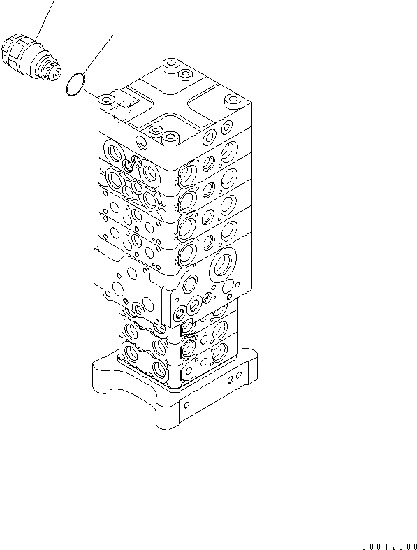 Схема запчастей Komatsu PC160LC-7 - ОСНОВН. КЛАПАН (7-КЛАПАН) (/9) (С РУКОЯТЬ СТОПОРН. КЛАПАН) ОСНОВН. КОМПОНЕНТЫ И РЕМКОМПЛЕКТЫ