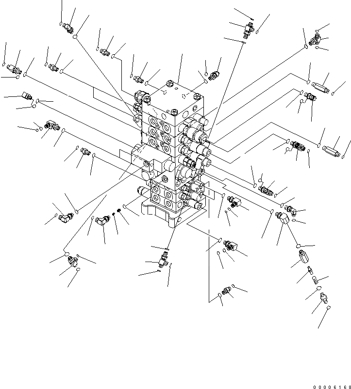 Схема запчастей Komatsu PC160LC-7K - ОСНОВН. NALVE (ДЛЯ 7-СЕКЦИОНН. КЛАПАН) ГИДРАВЛИКА