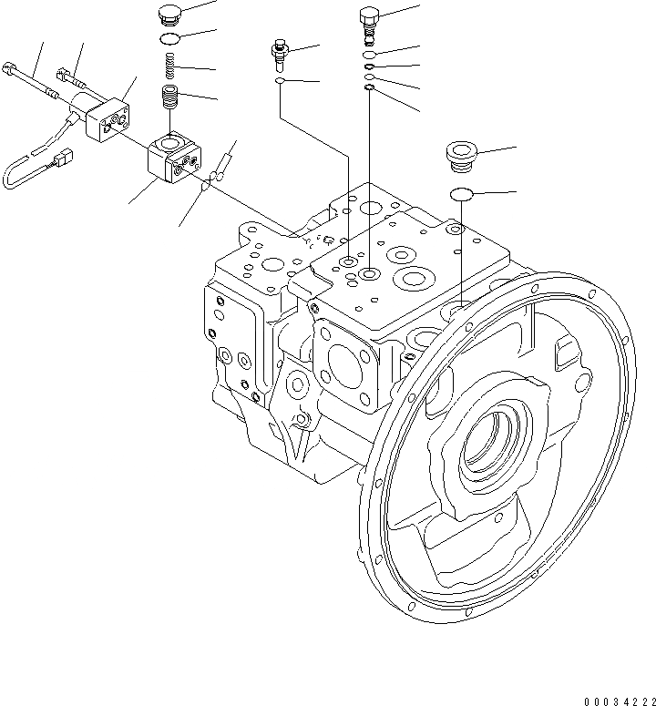 Схема запчастей Komatsu PC160LC-7K - ОСНОВН. НАСОС (9/9) ОСНОВН. КОМПОНЕНТЫ И РЕМКОМПЛЕКТЫ