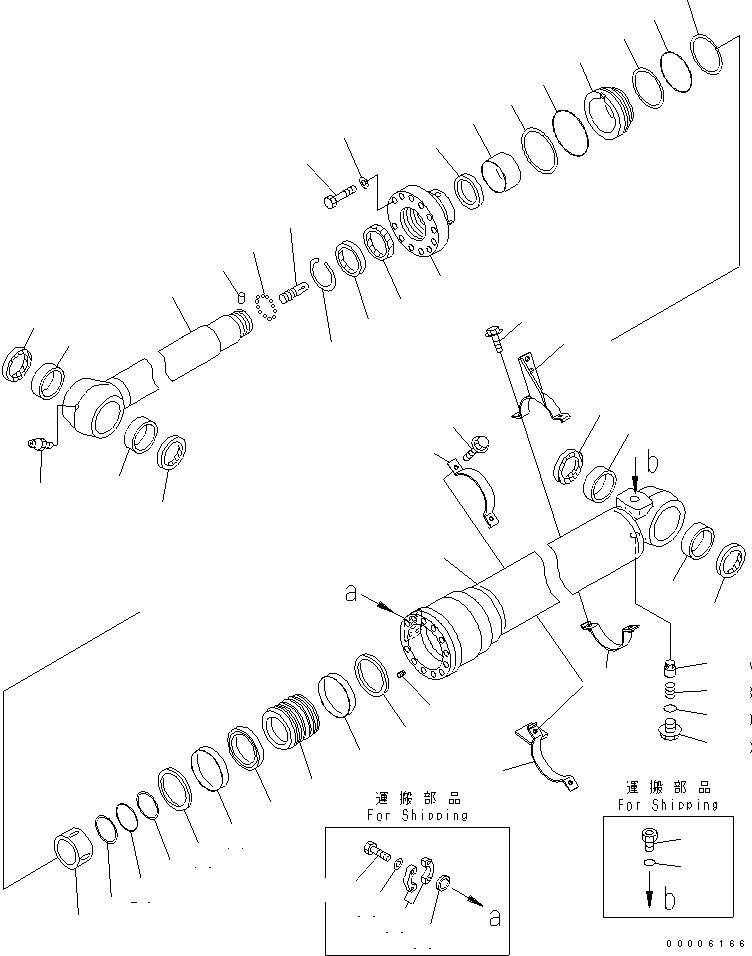 Схема запчастей Komatsu PC160LC-7K - ЦИЛИНДР РУКОЯТИ ОСНОВН. КОМПОНЕНТЫ И РЕМКОМПЛЕКТЫ