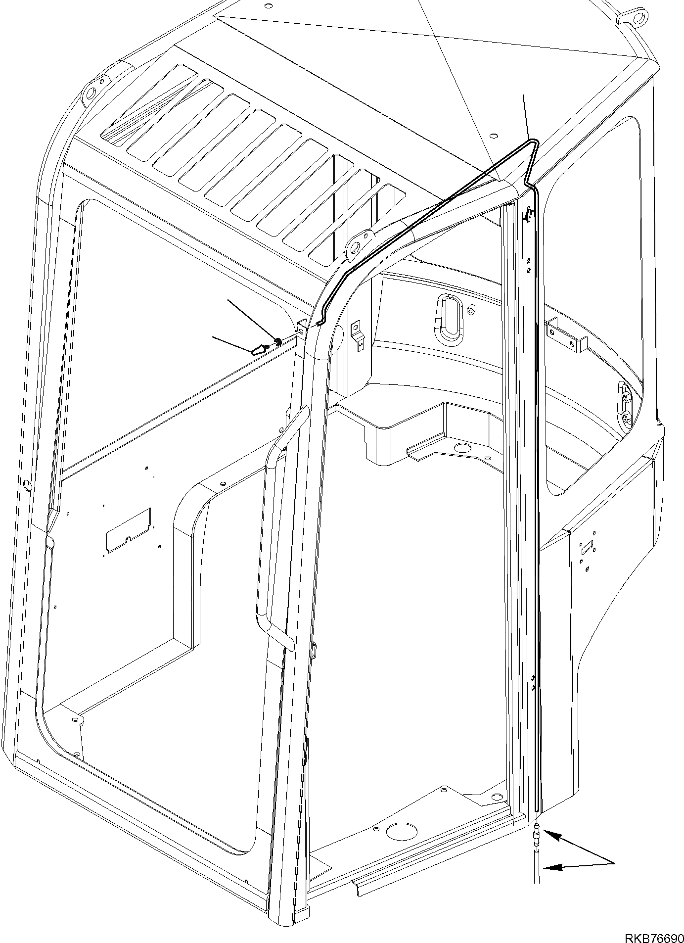 Схема запчастей Komatsu PC16R-3 - СИСТЕМА ДВОРНИКОВ (/) ЧАСТИ КОРПУСА И КАБИНА