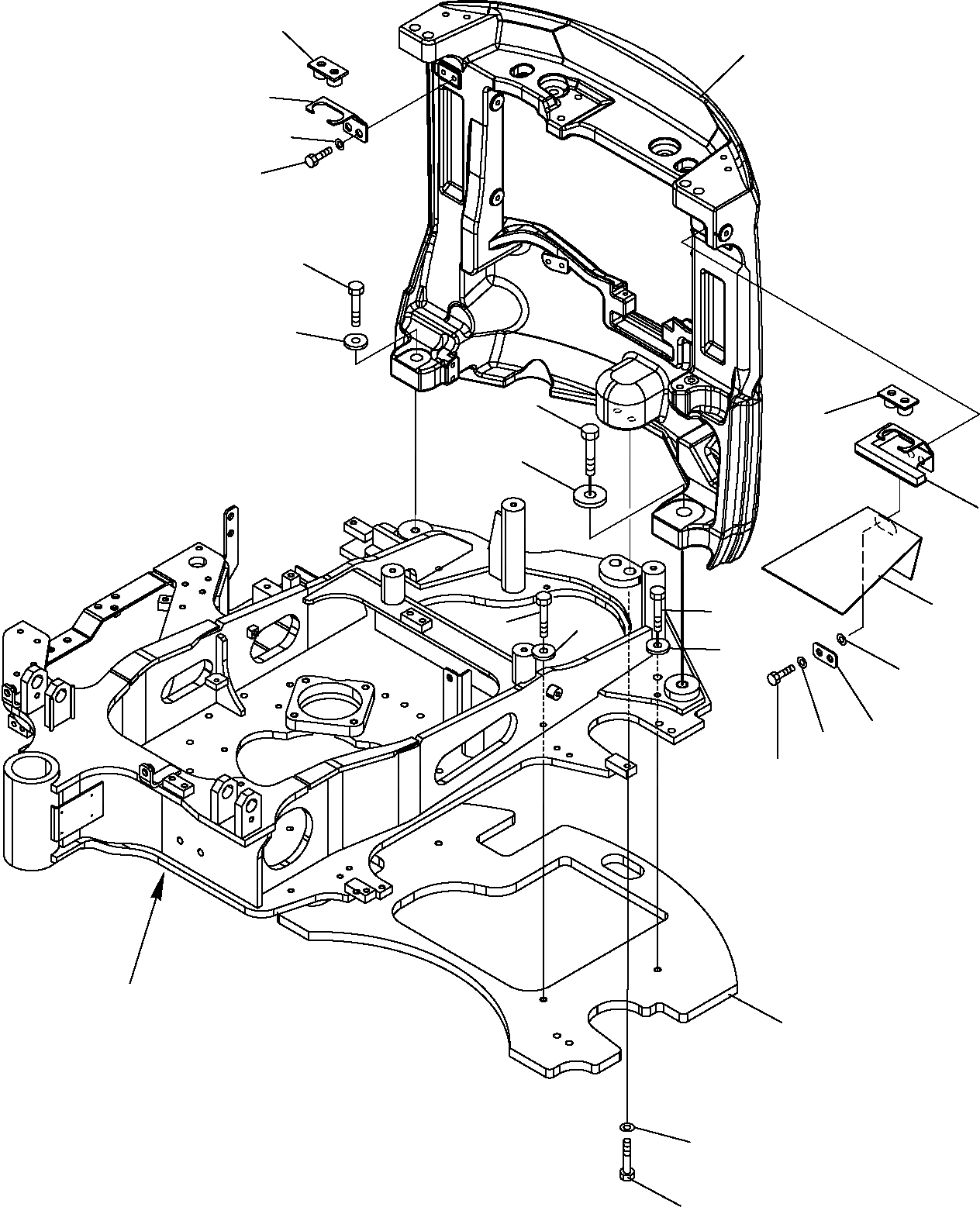 Схема запчастей Komatsu PC16R-2 - ПРОТИВОВЕС СИСТЕМА УПРАВЛЕНИЯ