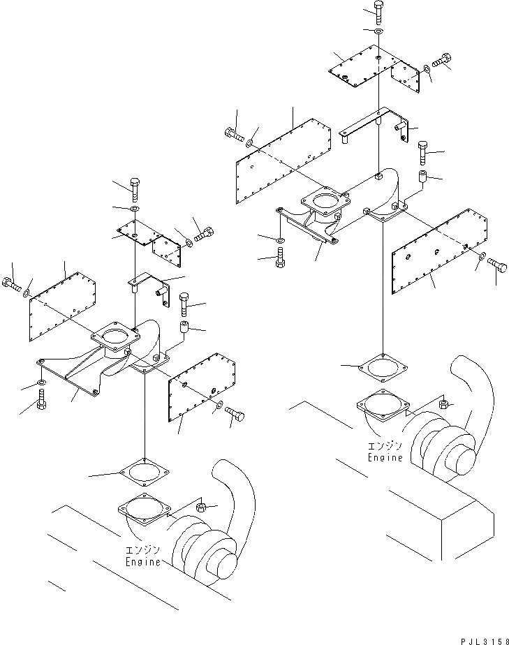 Схема запчастей Komatsu PC1800-6 - INTAKE И ВЫПУСКН. (ВЫПУСКН.) (+ЯC СПЕЦ-Я.)(№-) КОМПОНЕНТЫ ДВИГАТЕЛЯ