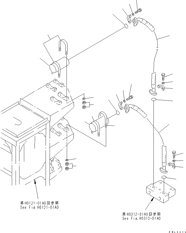 Схема запчастей Komatsu PC1800-6 - ЛИНИЯ ПОДАЧИS (БЛОК - ФИЛЬТР.) (ПЕРЕДН.)(№-999) ГИДРАВЛИКА