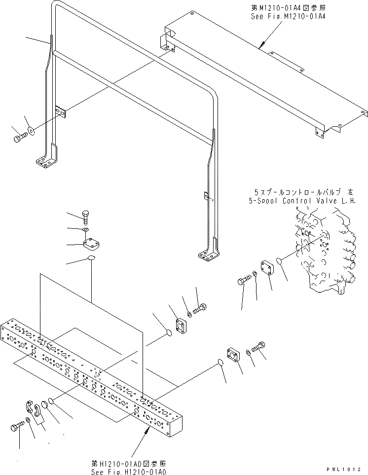 Схема запчастей Komatsu PC1800-6 - КЛАПАН SERVICE PORT (+ЯC СПЕЦ-Я.) ГИДРАВЛИКА