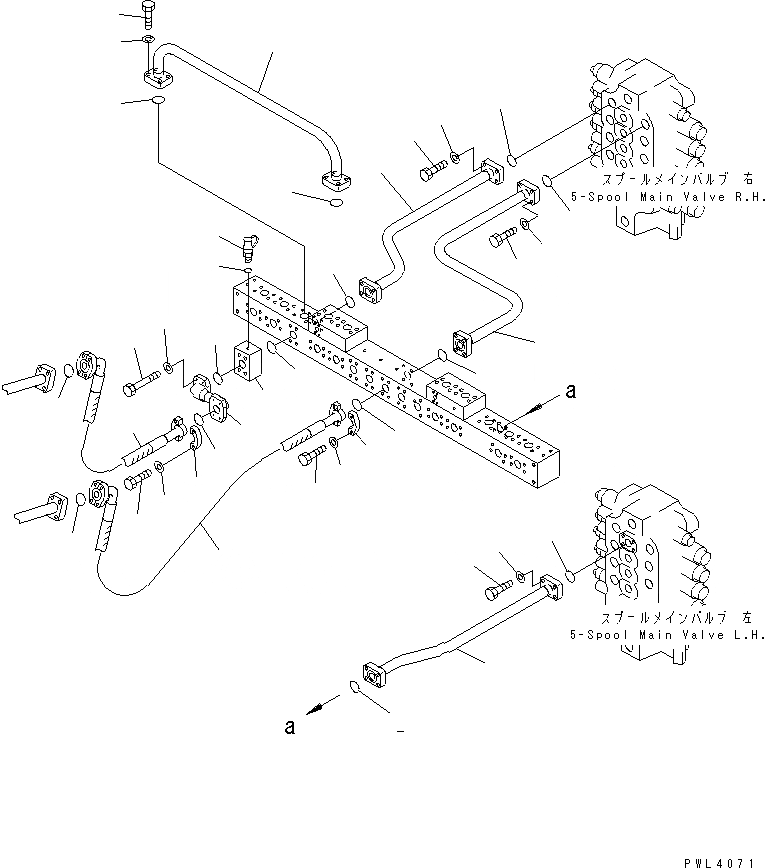 Схема запчастей Komatsu PC1800-6 - КЛАПАН SERVICE PORT (ДЛЯ ПОГРУЗ.) ГИДРАВЛИКА