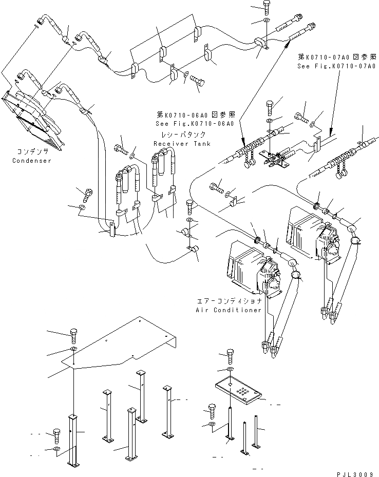 Схема запчастей Komatsu PC1800-6 - КОНДИЦ. ВОЗДУХА (КРЕПЛЕНИЕ) (/)(№-) КАБИНА ОПЕРАТОРА И СИСТЕМА УПРАВЛЕНИЯ