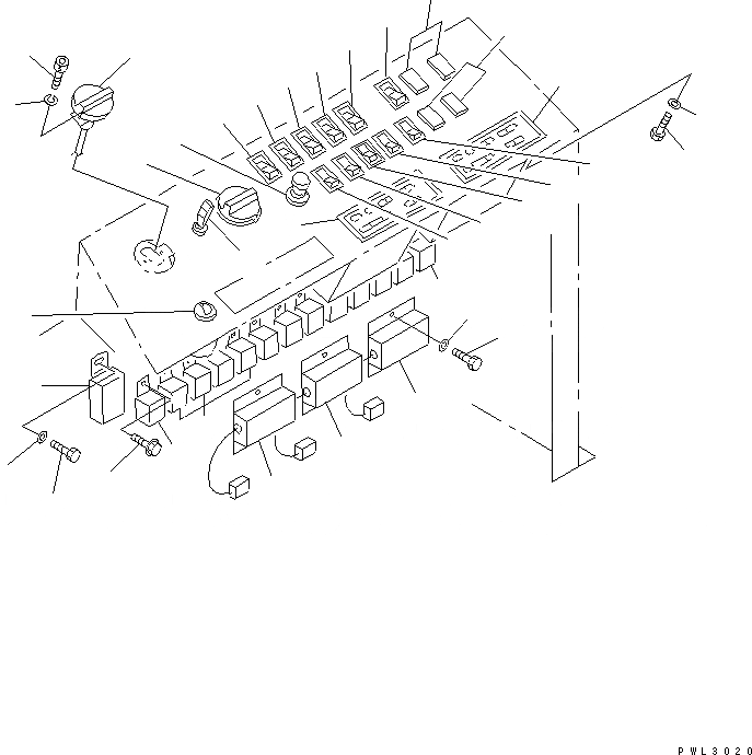 Схема запчастей Komatsu PC1800-6 - УПРАВЛ-Е СТОЙКА (ПАНЕЛЬ ПЕРЕКЛЮЧАТЕЛЬ) (/)(№-) КАБИНА ОПЕРАТОРА И СИСТЕМА УПРАВЛЕНИЯ