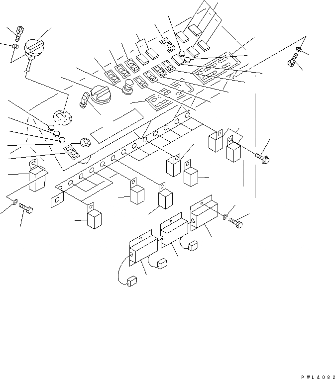 Схема запчастей Komatsu PC1800-6 - УПРАВЛ-Е СТОЙКА (ПАНЕЛЬ ПЕРЕКЛЮЧАТЕЛЬ) (/)(№-999) КАБИНА ОПЕРАТОРА И СИСТЕМА УПРАВЛЕНИЯ