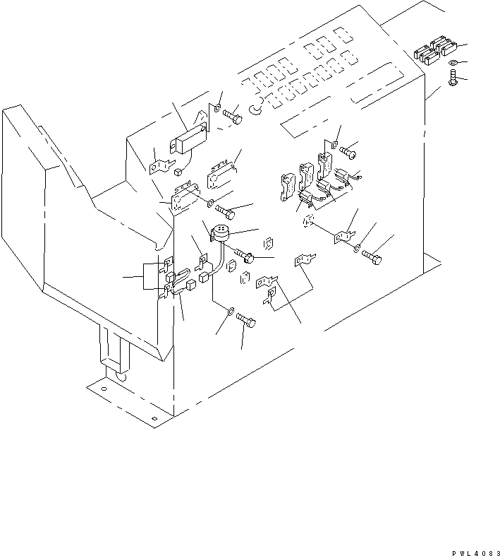 Схема запчастей Komatsu PC1800-6 - УПРАВЛ-Е СТОЙКА (ПАНЕЛЬ ПЕРЕКЛЮЧАТЕЛЬ) (/)(№-999) КАБИНА ОПЕРАТОРА И СИСТЕМА УПРАВЛЕНИЯ