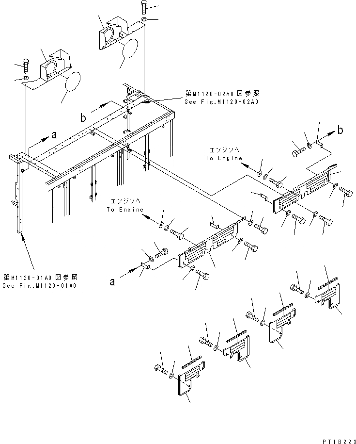 Схема запчастей Komatsu PC1800-6 - ПЕРЕГОРОДКА. COVER(№-999) ЧАСТИ КОРПУСА