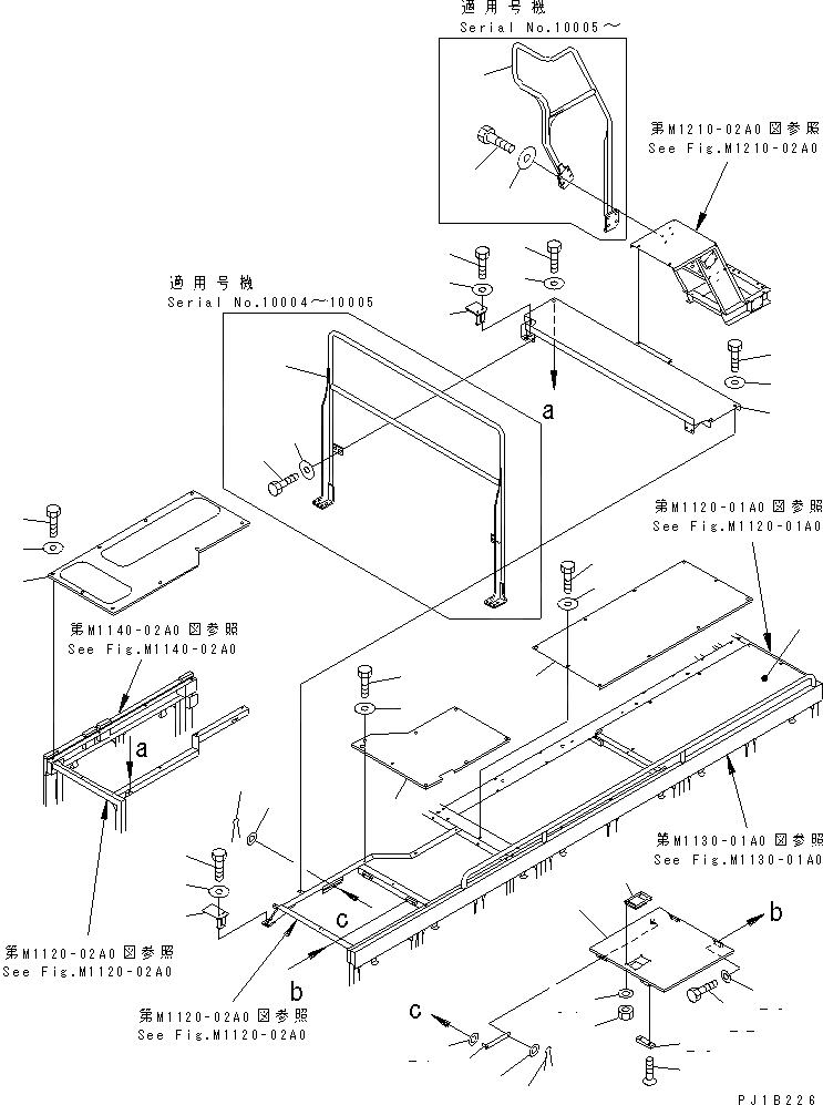 Схема запчастей Komatsu PC1800-6 - MACHINE КРЫШКА(КАБИНА) (ЗАДН.)(№-999) ЧАСТИ КОРПУСА