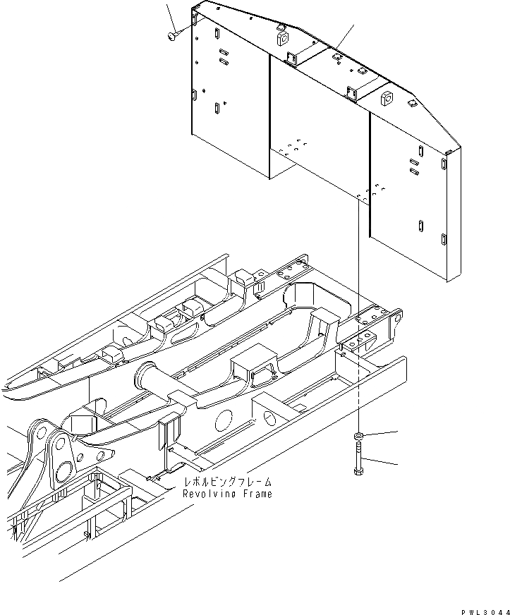 Схема запчастей Komatsu PC1800-6 - ПРОТИВОВЕС (¤8KG)(№-999) ЧАСТИ КОРПУСА